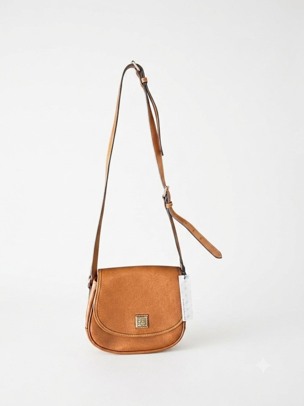 NWT Dooney & Bourke Vintage All-Weather Leather Crossbody Bag - Tan / Cognac